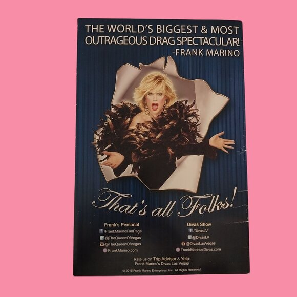 Divas Las Vegas Frank Marino Lot Autographed DVD Book/Booklet Tee T shirt XL - Picture 5 of 14